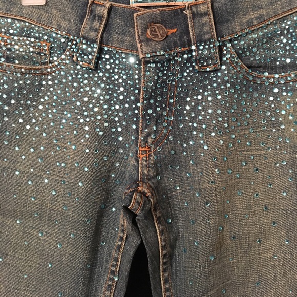 Swarovski encrusted Allen B jeans - Picture 1 of 5